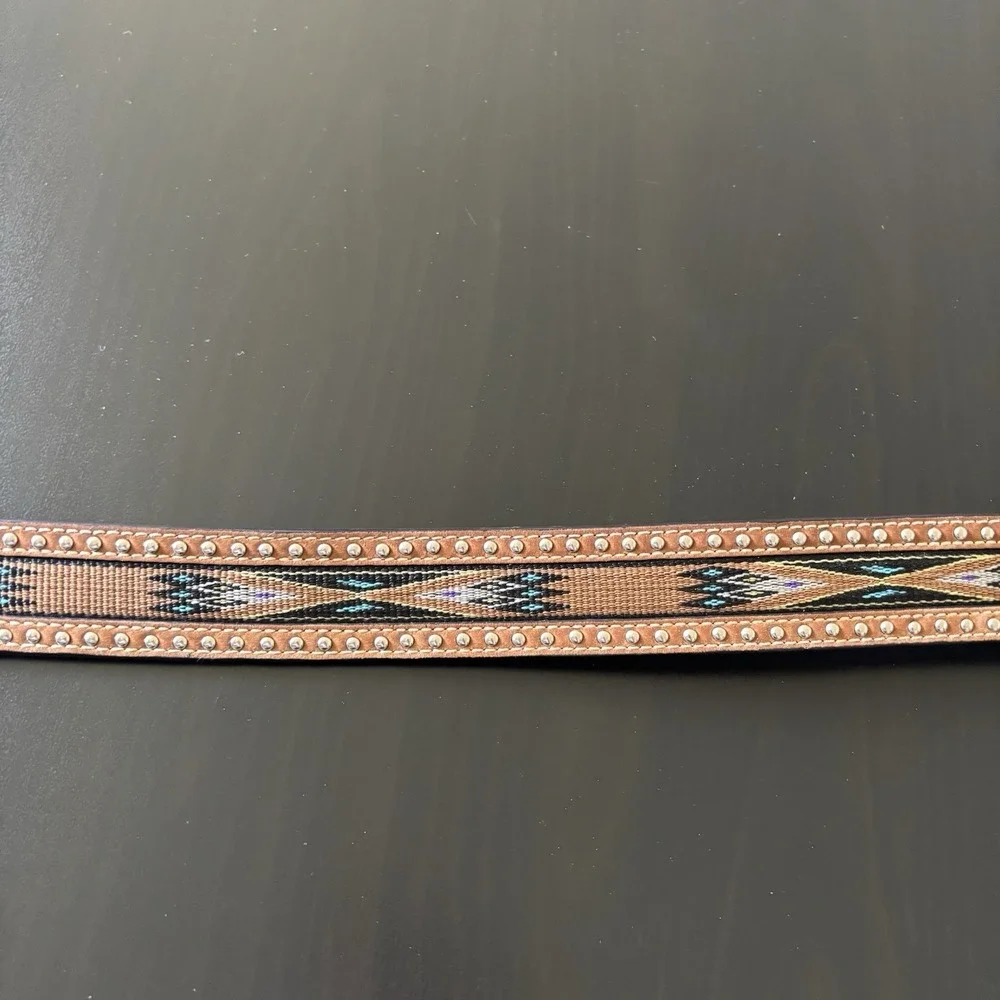 Nocona Western‎ Studded Belt Woven Southwest Style Size 40 (46